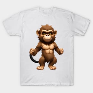 Monkey in cartoon style T-Shirt